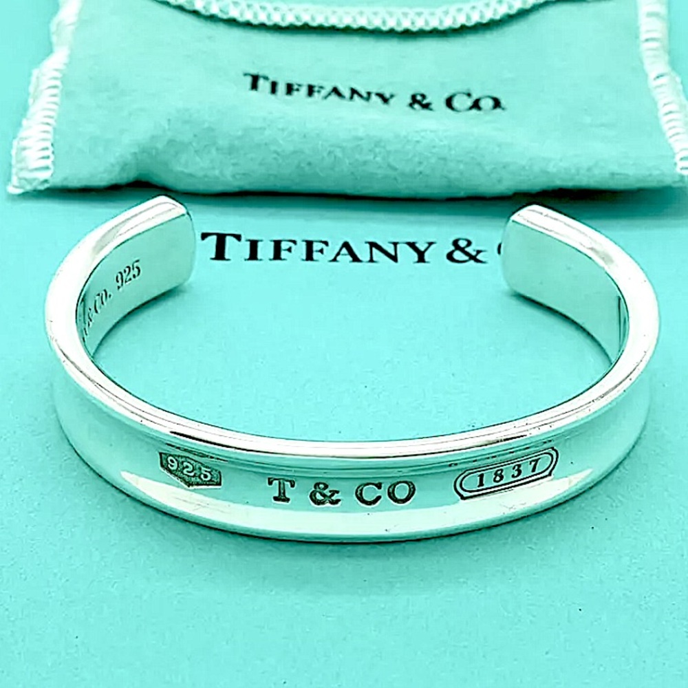 Wide Tiffany & Co 925 Sterling Silver open cuff bracelet 42.8g
